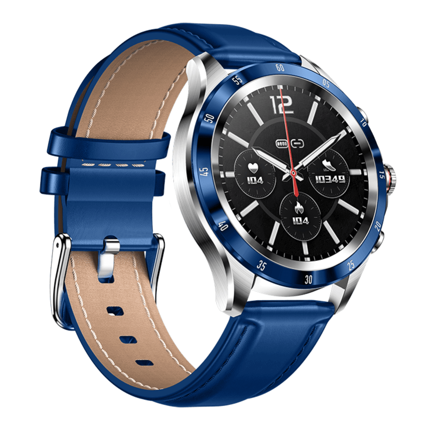 Ρολόι Smartwatch DAS4 SQ22 203065011 με μπλε δερμάτινο λουράκι.