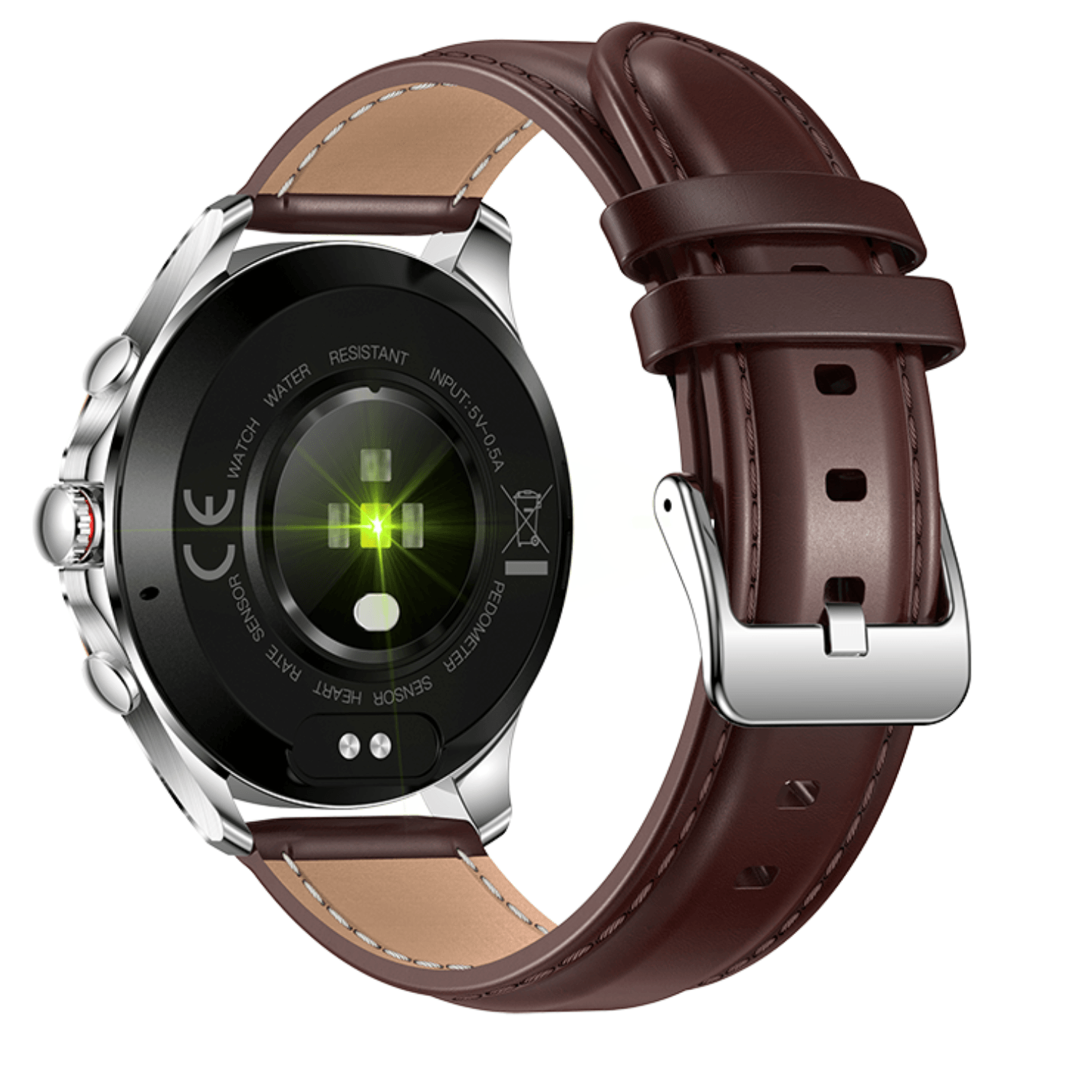 Ρολόι Smartwatch DAS4 SQ22 203065012 με καφέ δερμάτινο λουράκι.