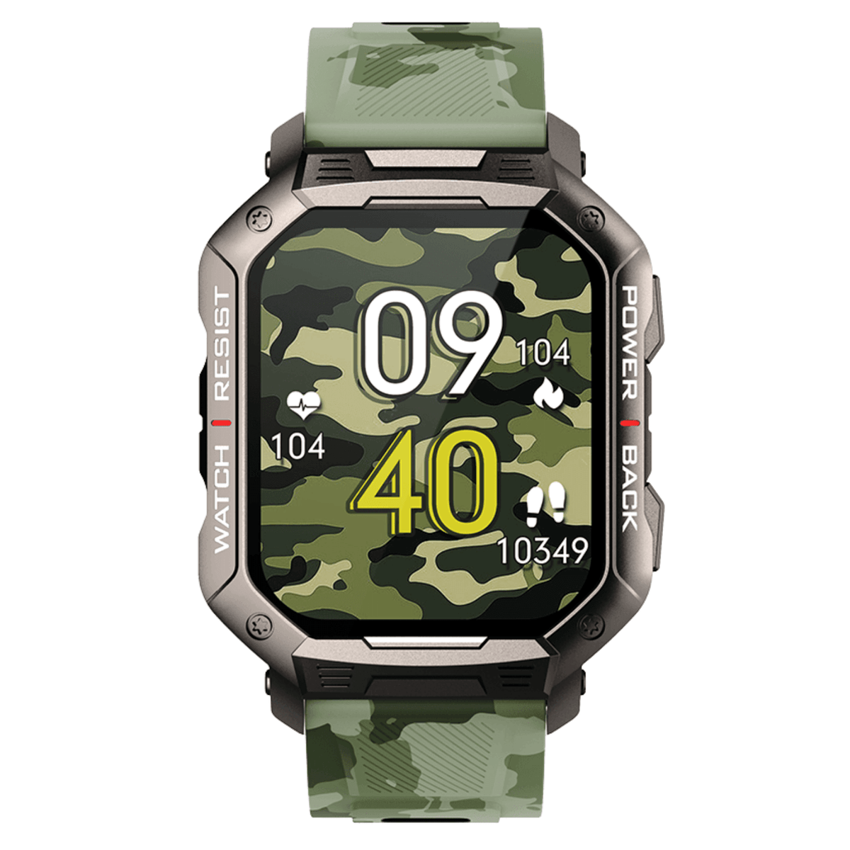 Ρολόι Smartwatch DAS4 SG35 203065032 με πράσινο στρατιωτικό παραλλαγής λουράκι σιλικόνης. 