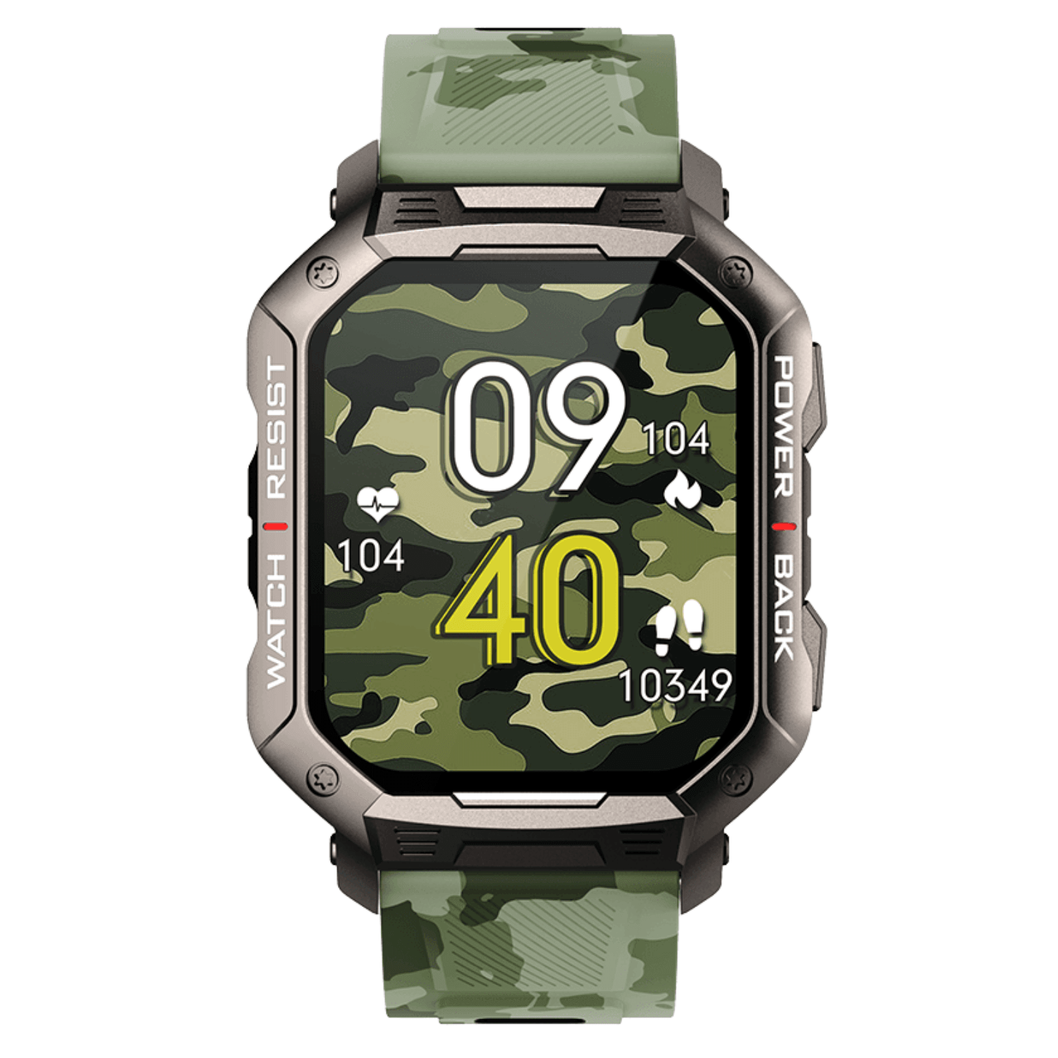 Ρολόι Smartwatch DAS4 SG35 203065032 με πράσινο στρατιωτικό παραλλαγής λουράκι σιλικόνης. 