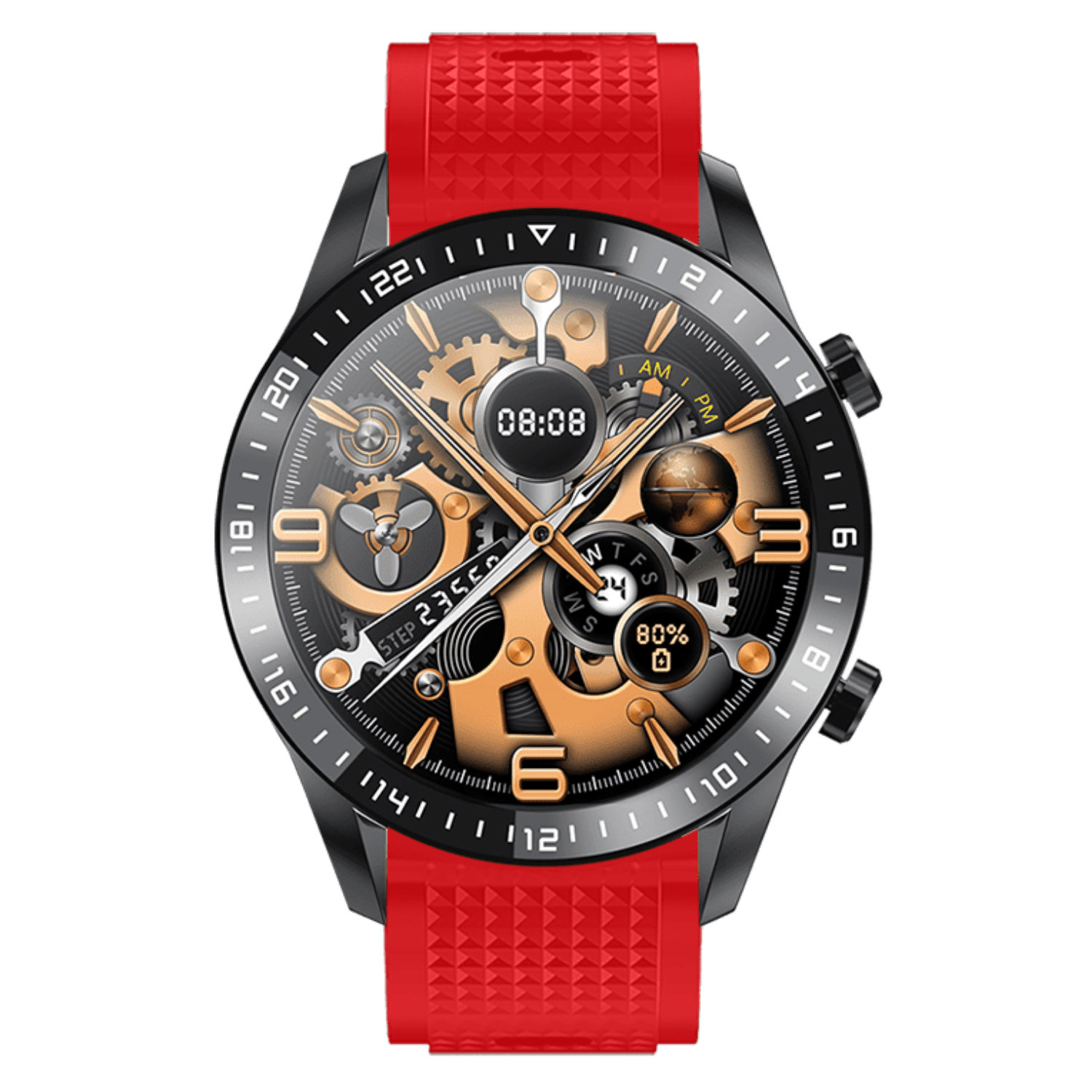 Ρολόι Smartwatch DAS4 SL13 203050313 με κόκκινο λουράκι σιλικόνης.