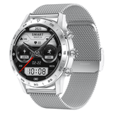 Ρολόι Smartwatch DAS4 Silver Steel SU20 203080041, με ασημί μπρασελέ ψάθα.