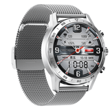Ρολόι Smartwatch DAS4 Silver Steel SU20 203080041, με ασημί μπρασελέ ψάθα.