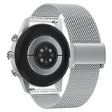 Ρολόι Smartwatch DAS4 Silver Steel SU20 203080041, πίσω όψη, με ασημί μπρασελέ ψάθα.