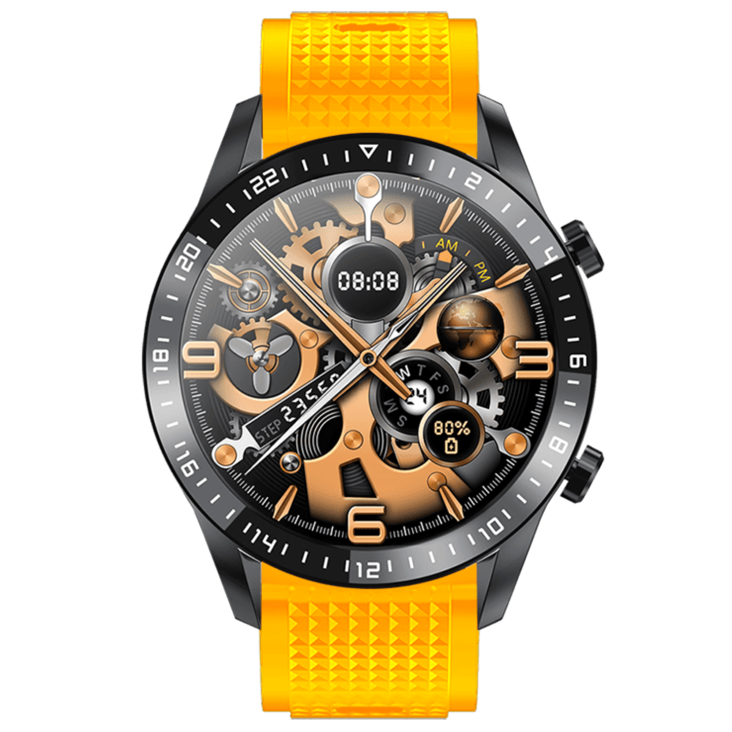 Ρολόι Smartwatch DAS4 SL13 203050314 με κίτρινο λουράκι σιλικόνης.