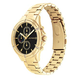 Γυναικείο ρολόι Tommy Hilfiger Arianna 1782504 με χρυσό ατσάλινο μπρασελέ και μαύρο καντράν διαμέτρου 38mm με ζιργκόν.