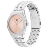 Γυναικείο ρολόι Tommy Hilfiger Rachel 1782564 με ασημί ατσάλινο μπρασελέ και ροζ καντράν διαμέτρου 34mm.