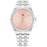 Γυναικείο ρολόι Tommy Hilfiger Rachel 1782564 με ασημί ατσάλινο μπρασελέ και ροζ καντράν διαμέτρου 34mm.