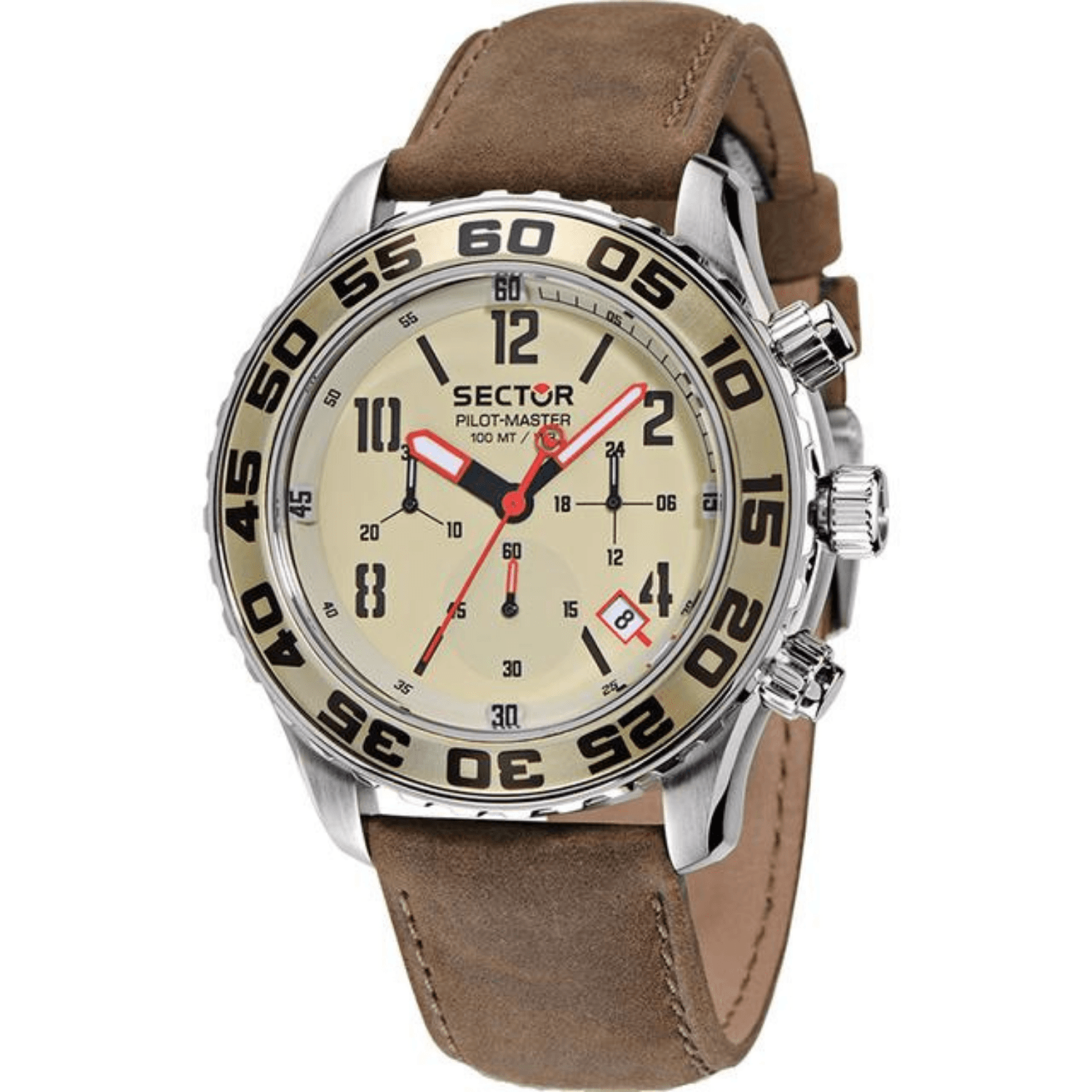 SECTOR Pilot Brown Leather Strap Watch R3271679065 - themelidisjewels