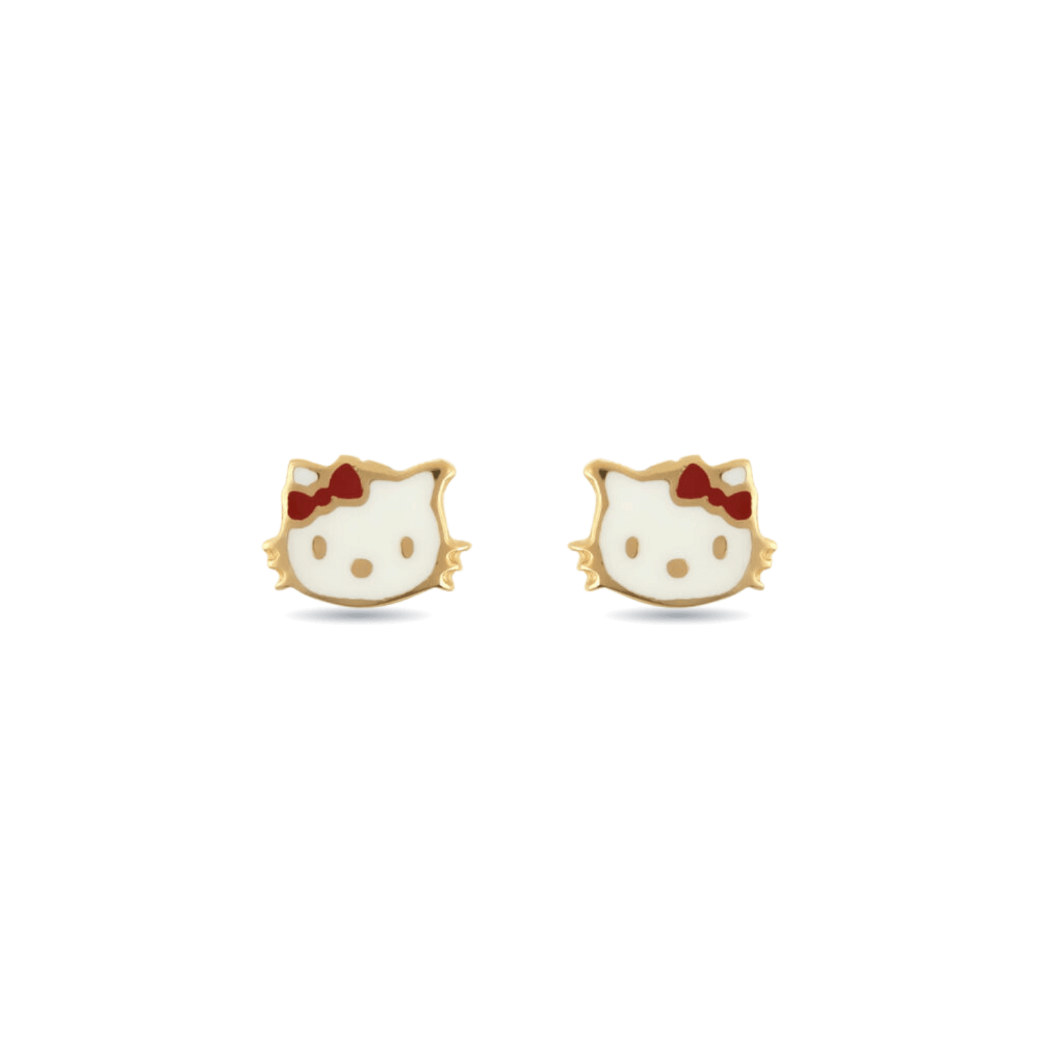 Σκουλαρίκια παιδικά χρυσά Κ14 Hello Kitty