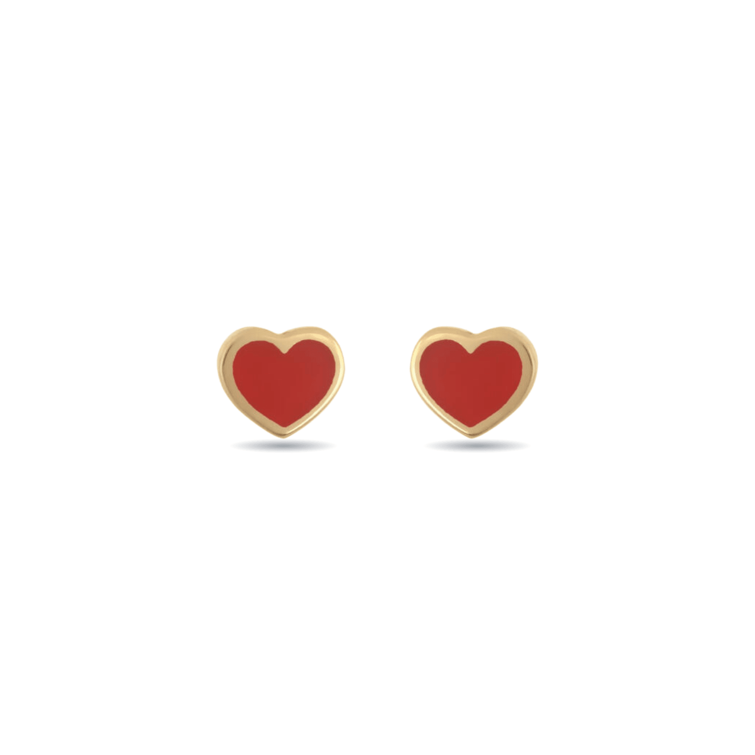 Σκουλαρίκια παιδικά χρυσά Κ14 με Καρδιά