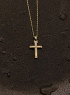 Βαπτιστικός Σταυρός για Κορίτσι MCS103 Χρυσός 14K Διπλής Όψεως με Ζιργκόν