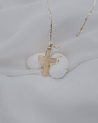 Βαπτιστικός Σταυρός για Κορίτσι CS041 Χρυσός 14K Διπλής Όψεως