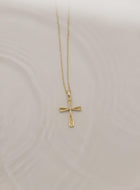 Βαπτιστικός Σταυρός για Κορίτσι MCS099 Χρυσός 14K Διπλής Όψεως με Κεντρικό Ζιργκόν