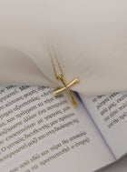 Βαπτιστικός Σταυρός για Κορίτσι MCS090 Χρυσός 14K Γεωμετρικός με Ζιργκόν