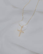 Βαπτιστικός Σταυρός για Κορίτσι CS008 Χρυσός 14K Σαγρέ