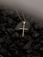 Βαπτιστικός Σταυρός για Κορίτσι MCS080 Χρυσός 14K με Ζιργκόν και στις Δύο Όψεις