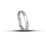 Βέρες Γάμου Λευκόχρυσες 3.5mm Λουστρέ με Ματ Γραμμές WR099