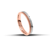 Βέρες Γάμου 4.5 mm Λευκόχρυσες και Ροζ Χρυσές Ματ και Λουστρέ WR345