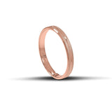 Ροζ Χρυσές Βέρες Γάμου 3 mm Ματ με Λουστρέ Γραμμή WR321