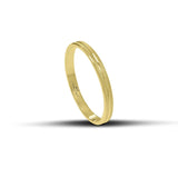 Κλασικές Βέρες Γάμου Χρυσές  2.5 mm Ματ με Λουστρέ Γραμμή WR326