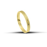 Χρυσές Βέρες Γάμου 3 mm Ματ με Λουστρέ Γραμμή WR319