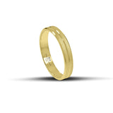 Χρυσές Βέρες Γάμου 4 mm Ματ με Λεπτή Λουστρέ Γραμμή WR311