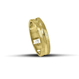 Μοντέρνες Βέρες Γάμου Χρυσές Σαγρέ με Λουστρέ Γραμμή 5 mm, διαχρονικές και κομψές, χειροποίητης κατασκευής, διαθέσιμες σε 9, 14, 18 ή 22 καράτια. 