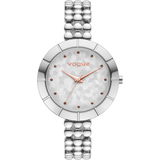 Γυναικείο ρολόι Vogue Grenoble 610581 με ασημί ατσάλινο μπρασελέ και άσπρο καντράν διαμέτρου 34mm.