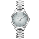 Γυναικείο ρολόι Vogue Monaco 611382 με ασημί ατσάλινο μπρασελέ και γκρι καντράν διαμέτρου 36mm με ζιργκόν.