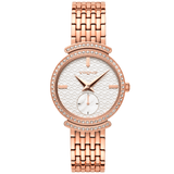 Γυναικείο ρολόι Vogue Saint Tropez 2020611151 με ροζ χρυσό ατσάλινο μπρασελέ και άσπρο καντράν διαμέτρου 34mm με ζιργκόν.