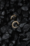 Χρυσά σκουλαρίκια κρίκοι Κ14 φίδι