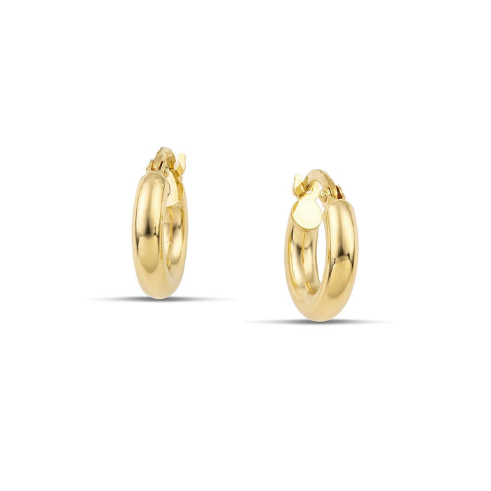 Χρυσά σκουλαρίκια κρίκοι Κ14 χοντροί