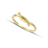 Χρυσό δαχτυλίδι Κ14 με κόμπο