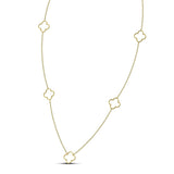 Alt text: Χρυσό κολιέ 14Κ μακρύ με σταυρούς NL104 σε γυναικείο σχέδιο με αλυσίδα 50cm και διακριτικό χρυσό φινίρισμα.