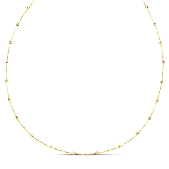 Χρυσό κολιέ Κ14 με στρογγυλά σχέδια