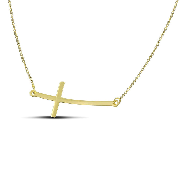 Χρυσό κολιέ Κ14 σταυρός οριζόντιος