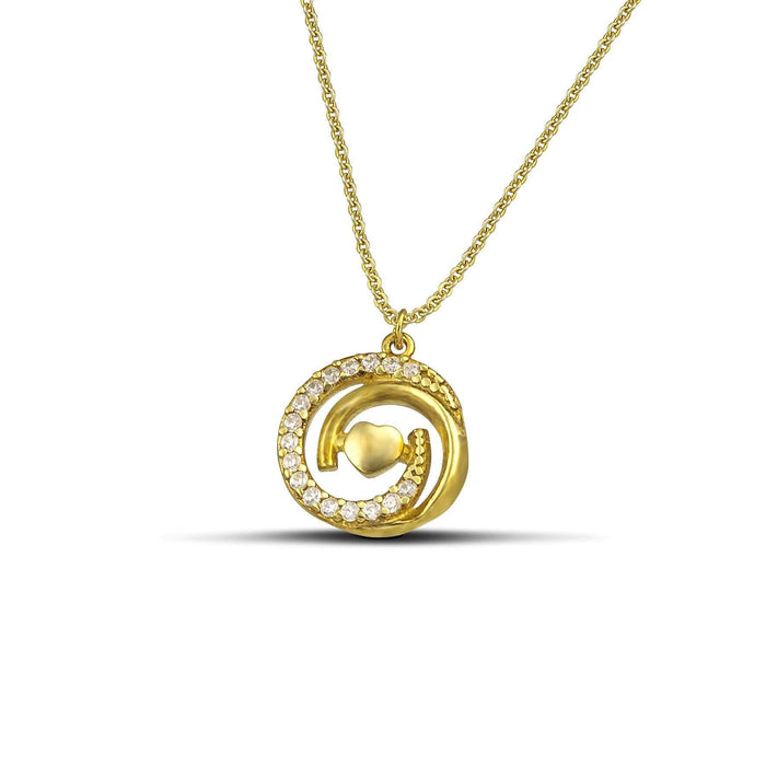 Χρυσό κολιέ Κ9 με καρδιά